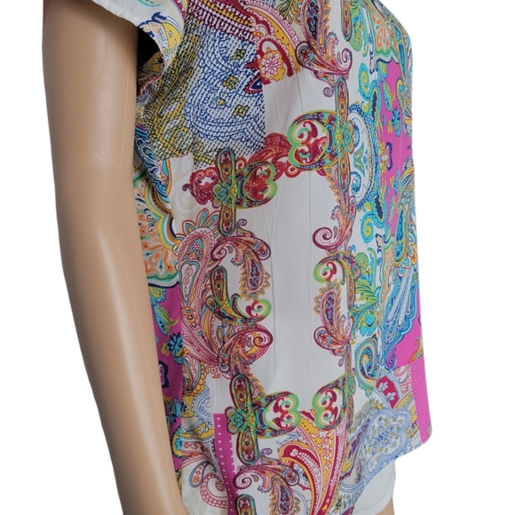 NORM THOMPSON BEAUTIFUL WOMEN'S BLOUSE SIZE SMALL Multicolored - Picture 7 of 17